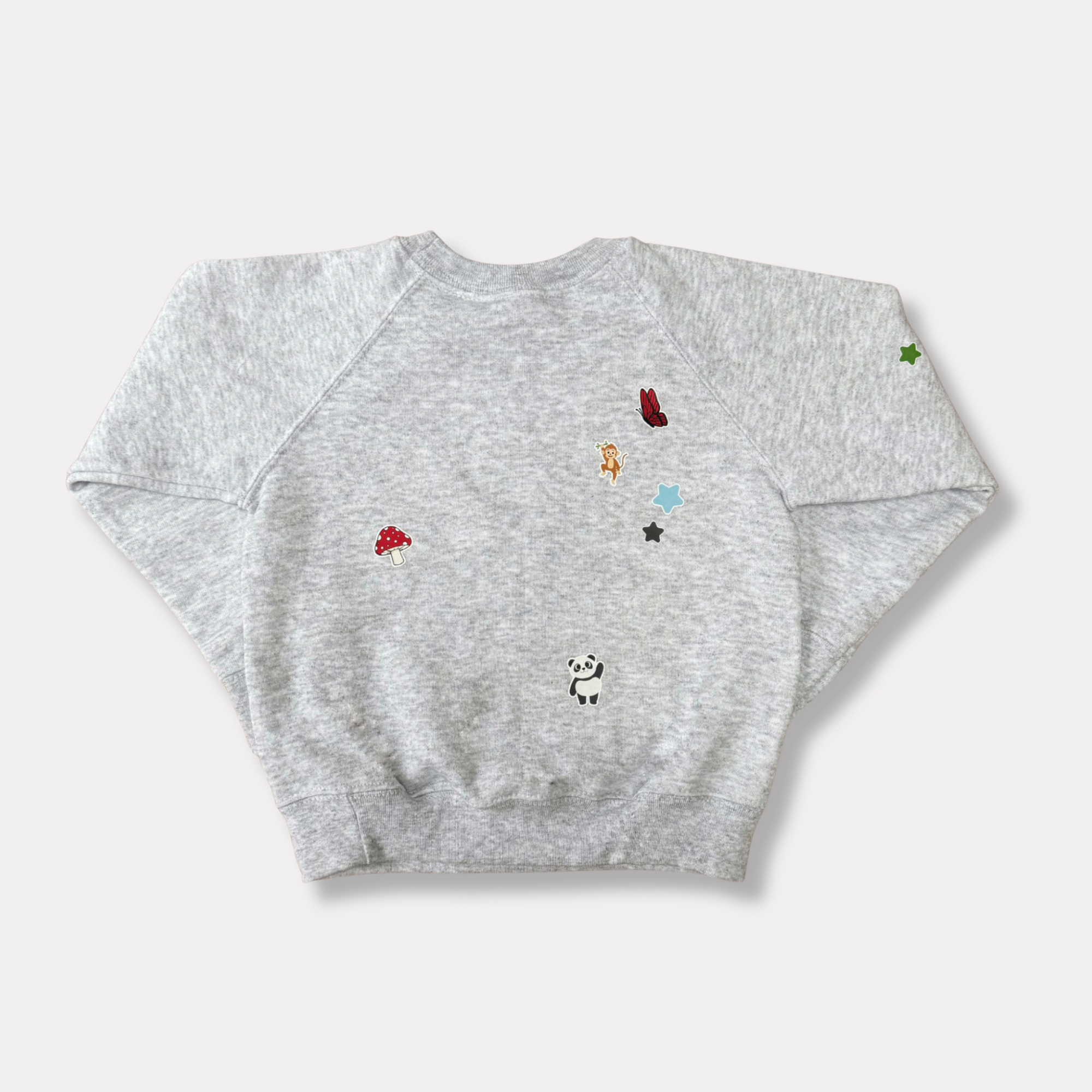 Heather Grey Sweat-Shirt KIDS with Printed Stickers!