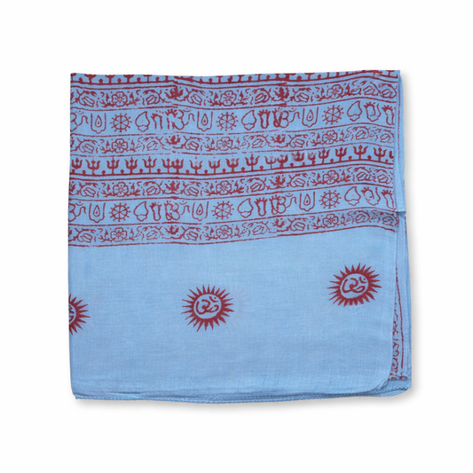 Om Cotton Sarong - Sky Blue