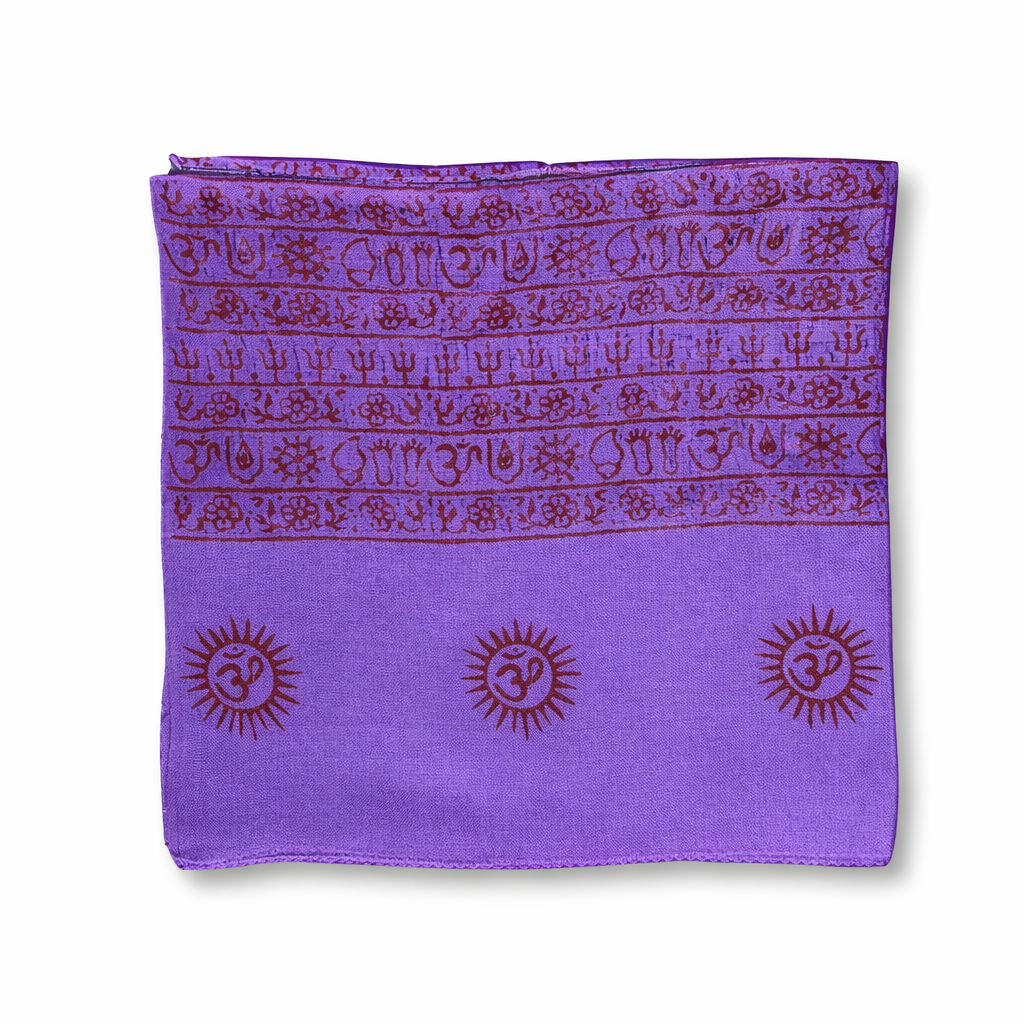 Om Cotton Sarong - Purple