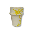 Palm Tree Ceramic Glass - Yellow