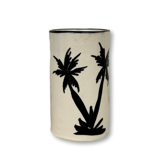 Palm Tree Ceramic Tumbler - Black