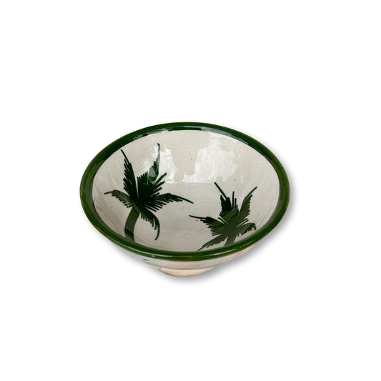 Palm Tree Ceramic Small Bowl - Green