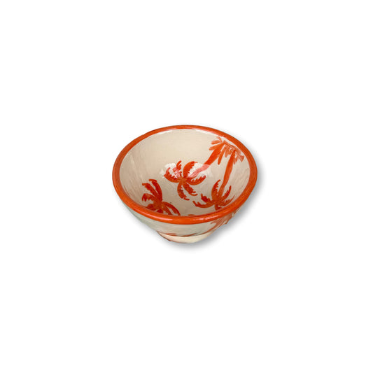 Palm Tree Ceramic Mini Bowl - Orange