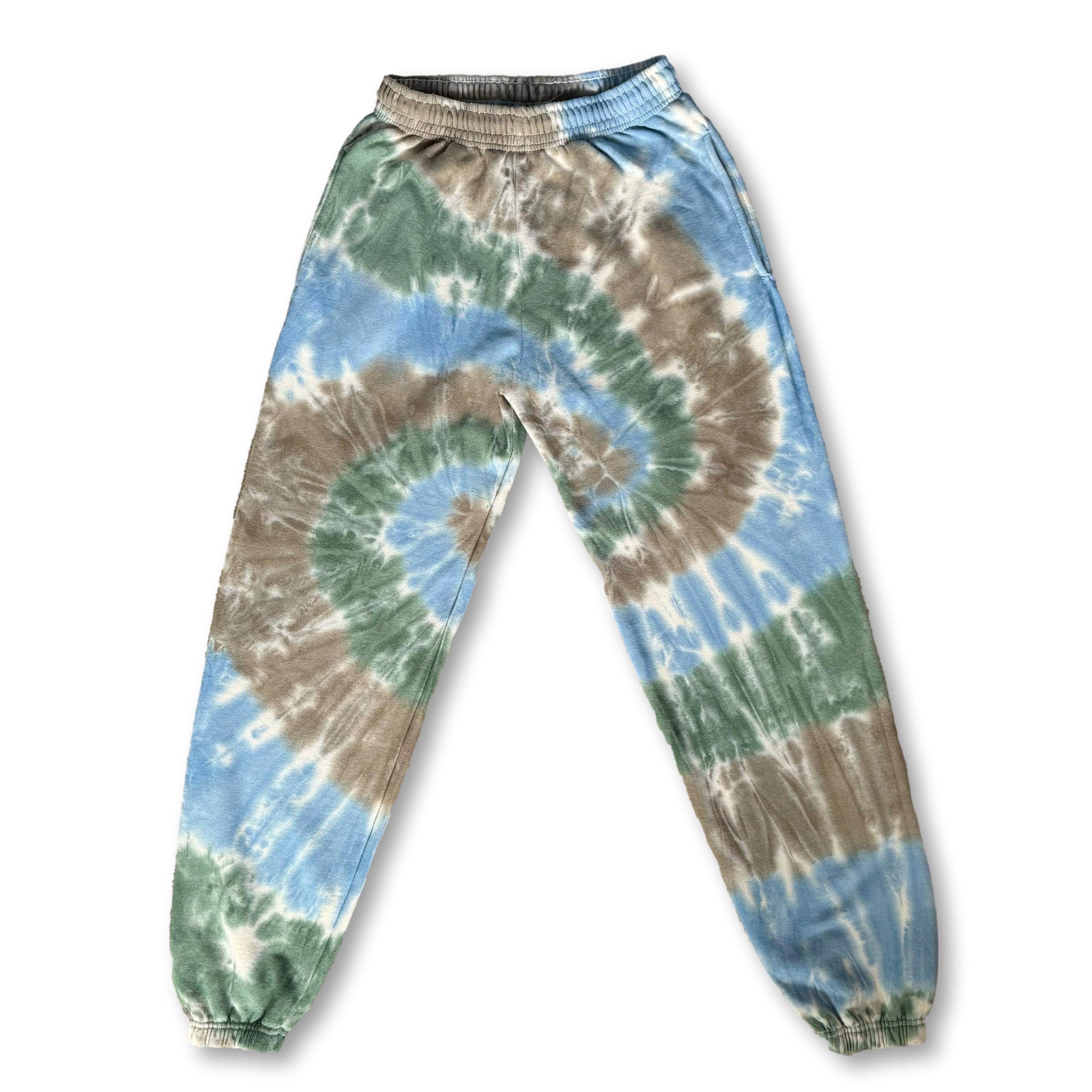 Tie dye joggers green sale