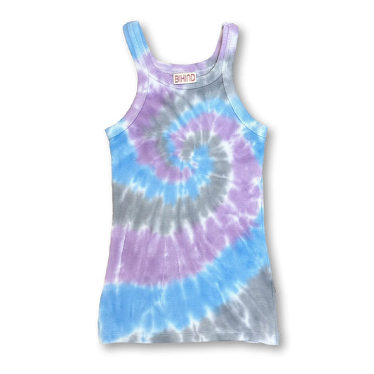 Aloha Tie Dye Ribbed Tank Top XS