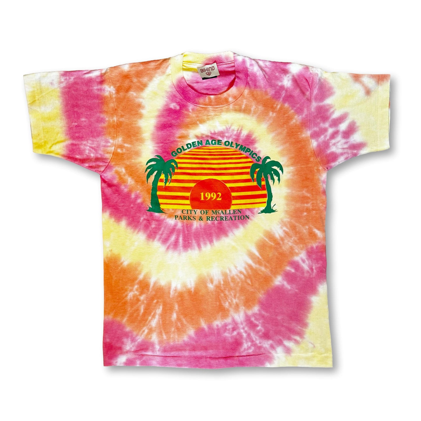 Repurposed & Reloved Golden Age Olympics Tie Dye T-Shirt