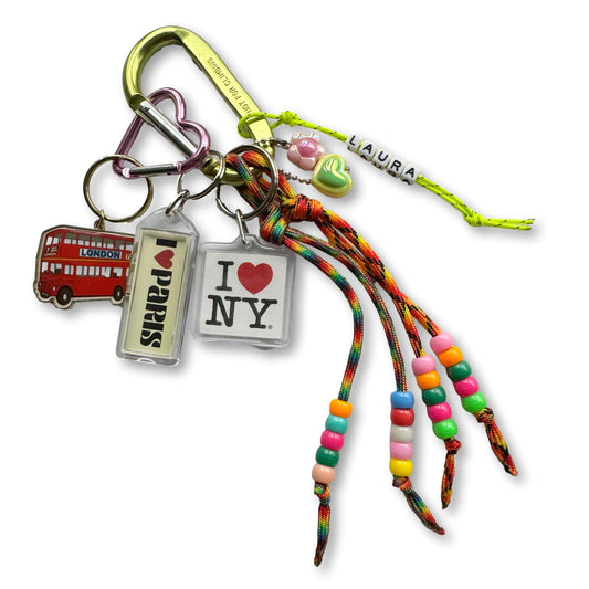 Personalised Bag Accessory - I heart NY PARIS LONDON