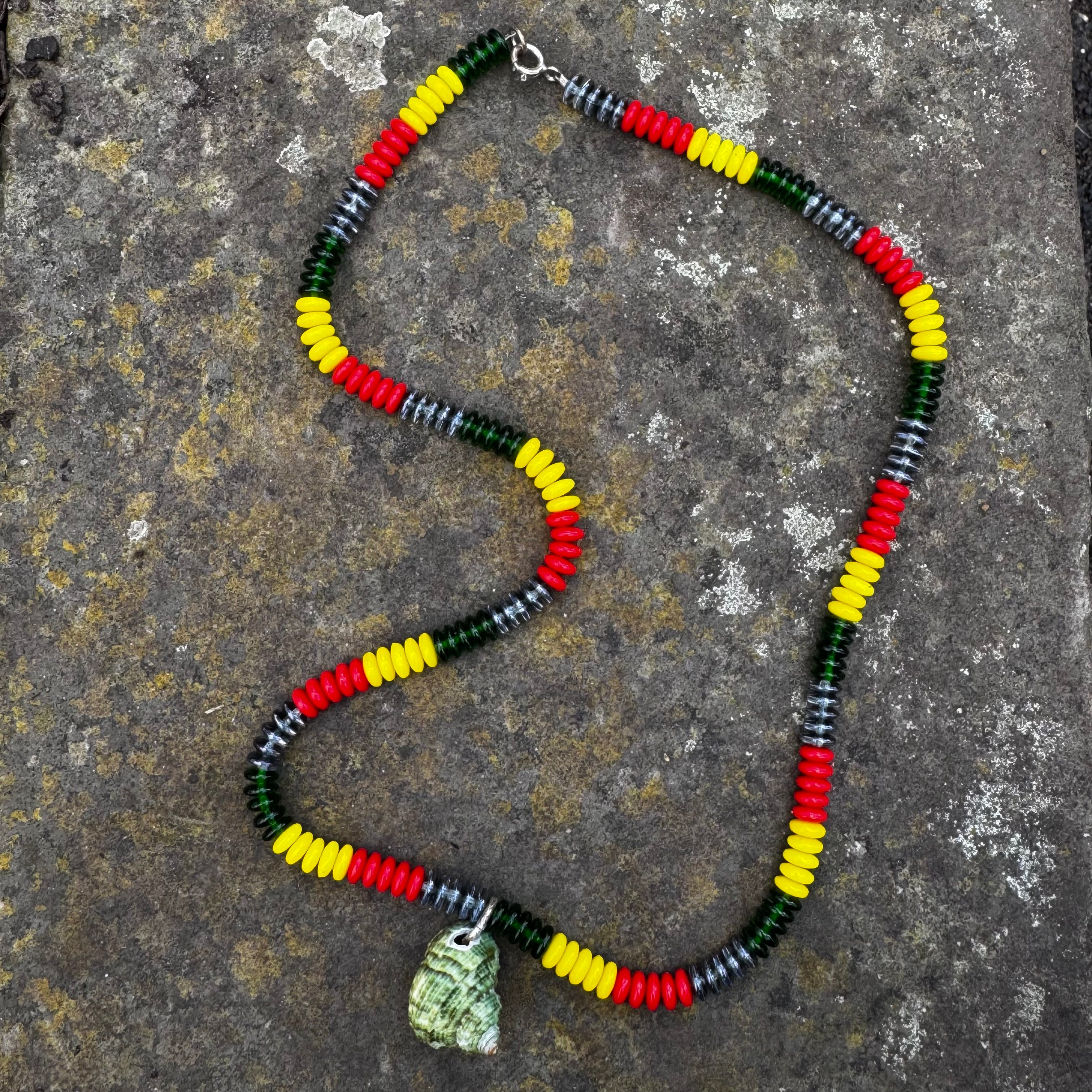 Beaded seashell necklace