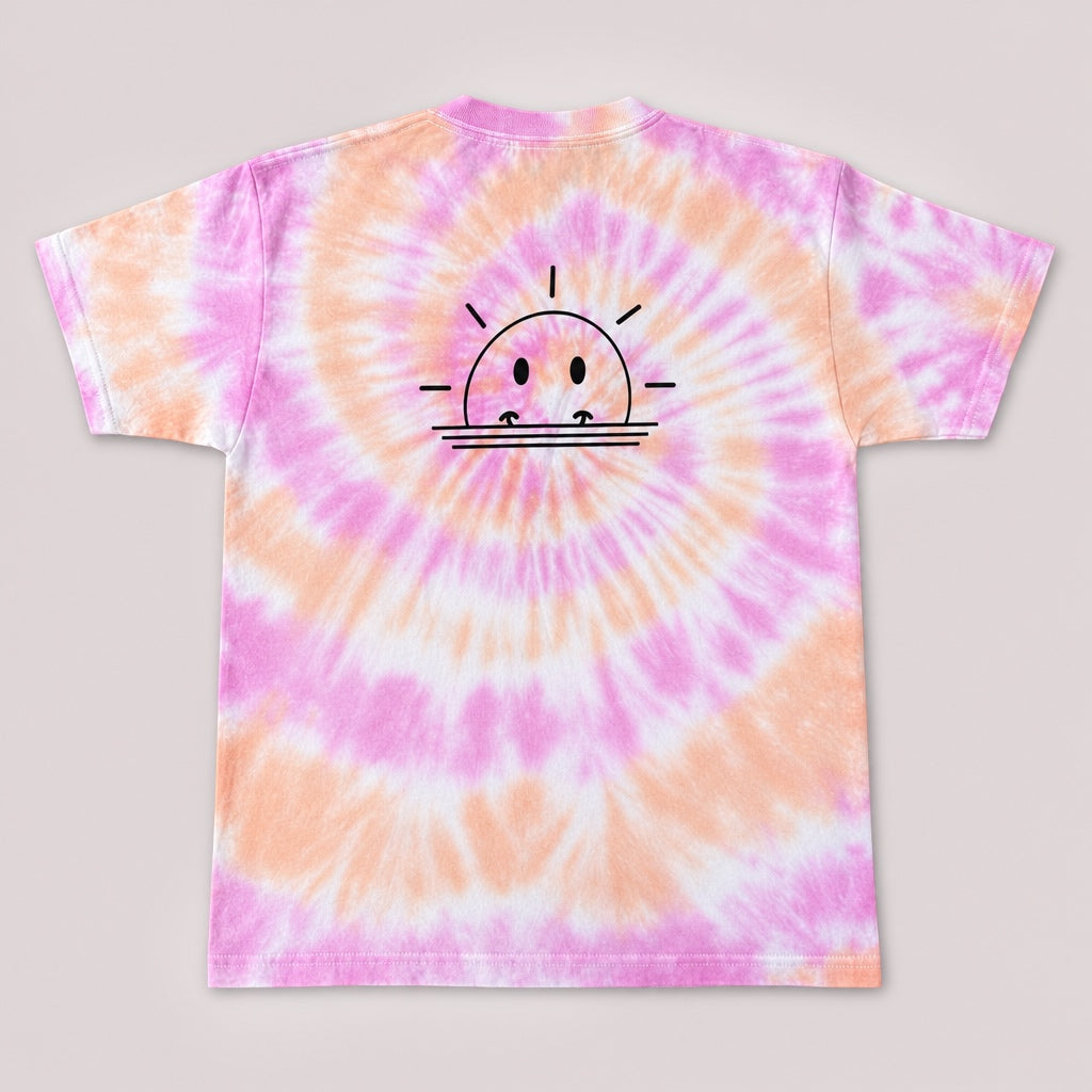 Lovina Tie Dye T-Shirt back print Smiley Sunset M