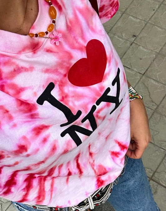 Repurposed & Reloved I Love NY Tie Dye T-Shirt
