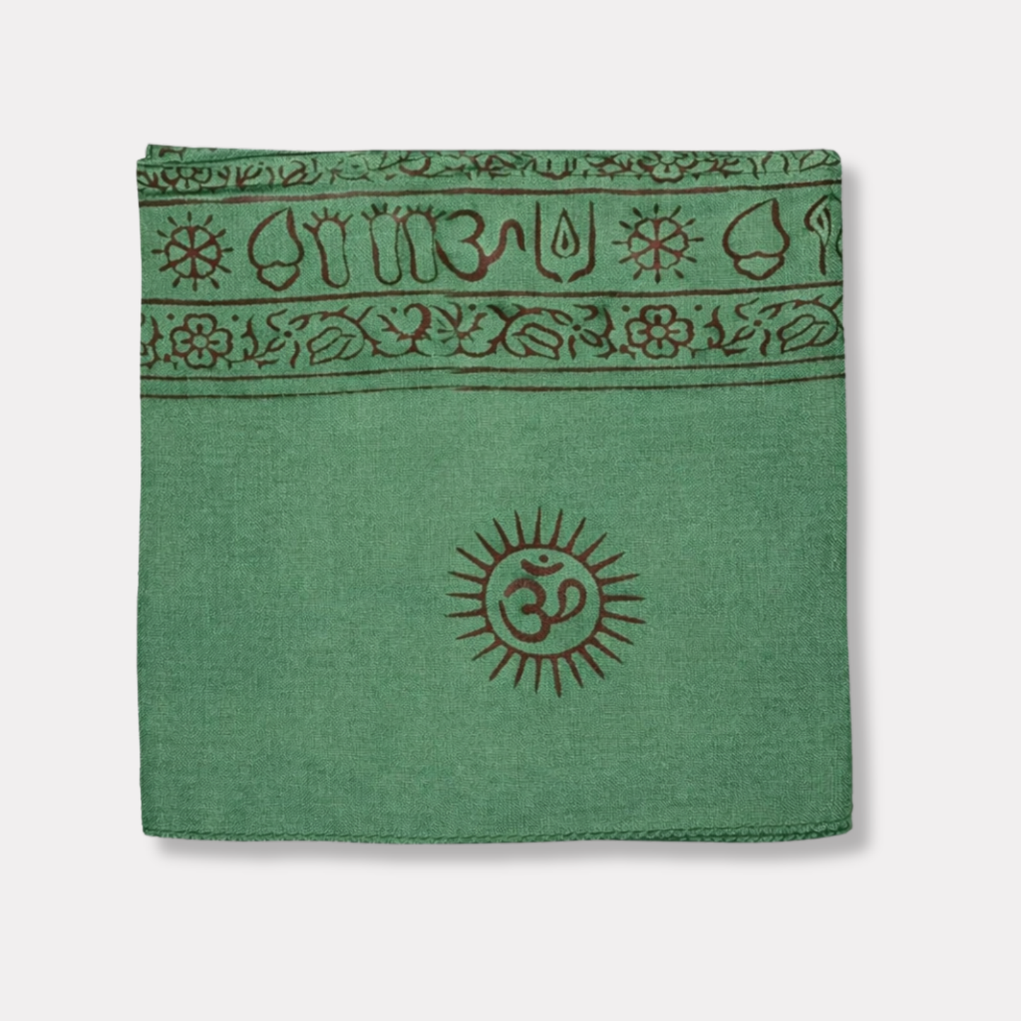 Om Cotton Sarong - Green