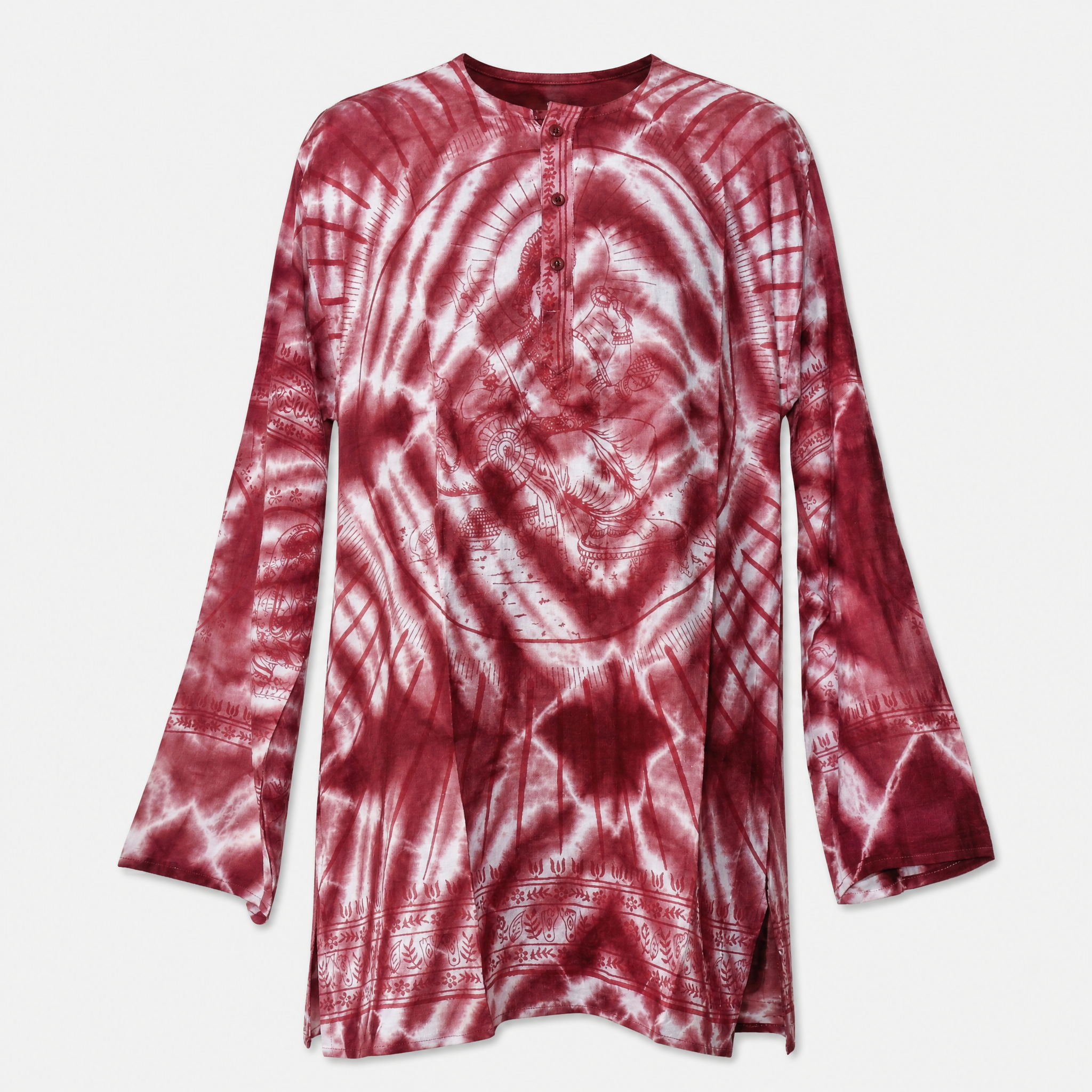 Om Tie Dye Summer Blouse Handmade