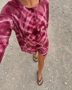 Om Tie Dye Summer Blouse Handmade