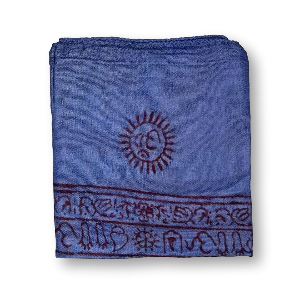 Om Cotton Sarong - Lavender Blue