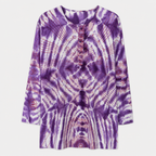 Om Tie Dye Summer Blouse Handmade