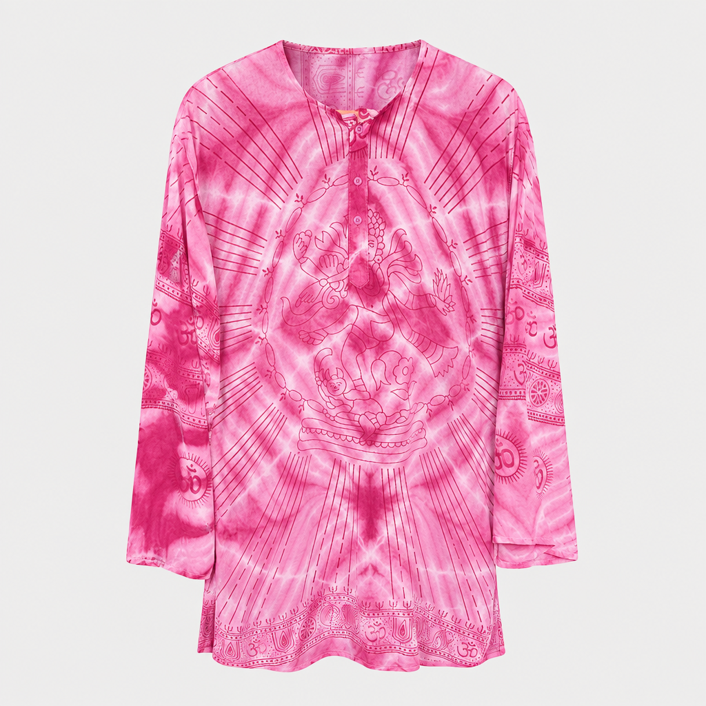 Om Tie Dye Summer Blouse Handmade