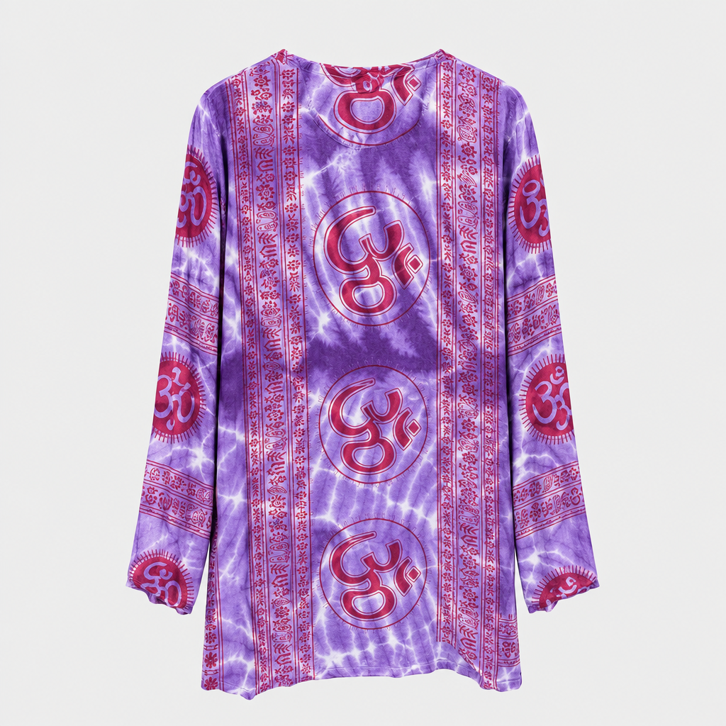 Om Tie Dye Summer Blouse Handmade