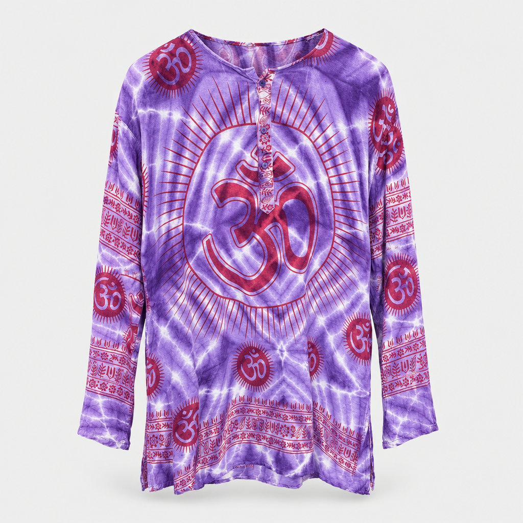 Om Tie Dye Summer Blouse Handmade