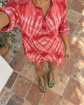 Om Tie Dye Summer Blouse Handmade