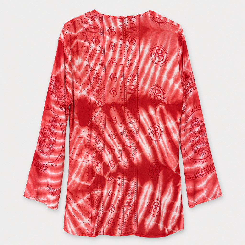 Om Tie Dye Summer Blouse Handmade