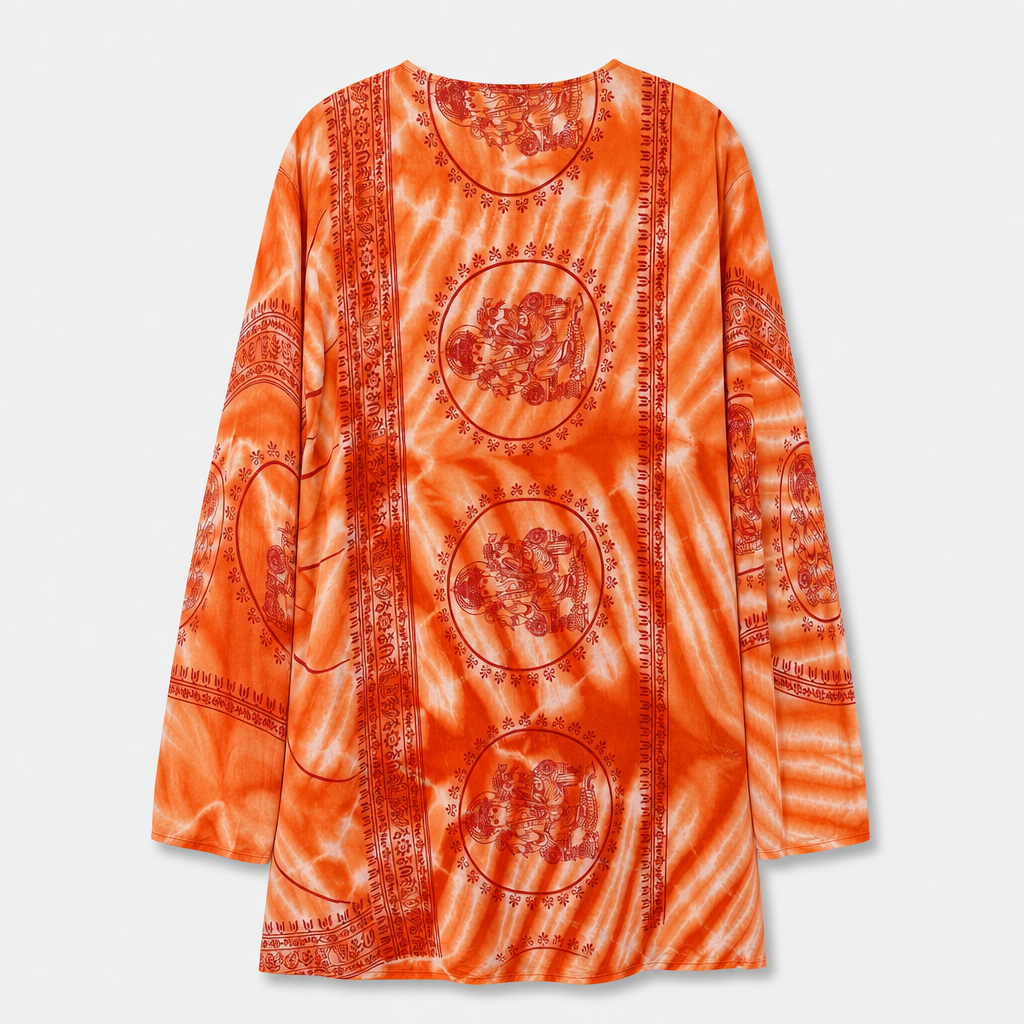 Om Tie Dye Summer Blouse Handmade