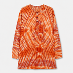 Om Tie Dye Summer Blouse Handmade