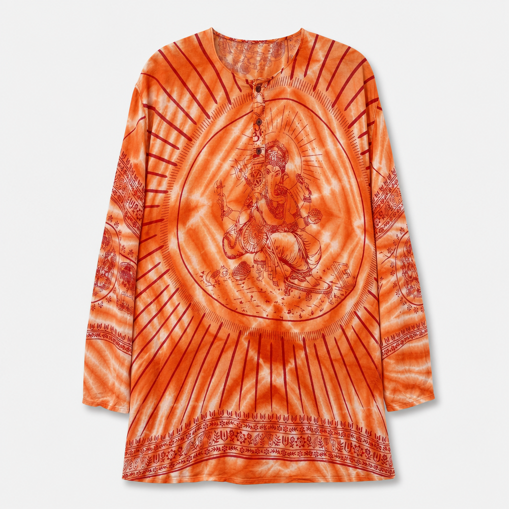 Om Tie Dye Summer Blouse Handmade