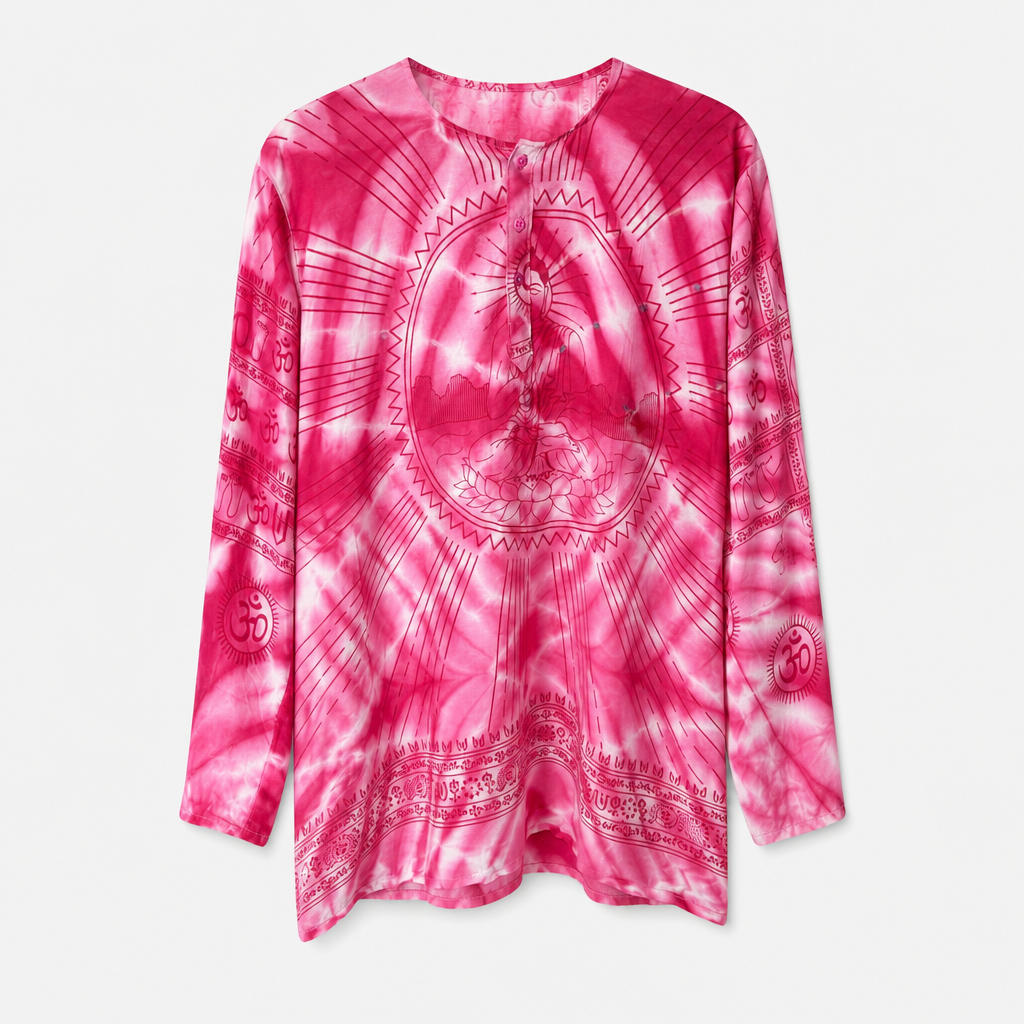 Om Tie Dye Summer Blouse Handmade