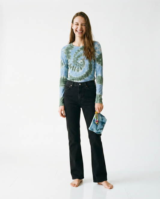 Jane long sleeves ribbed Tie Dye T-Shirt M