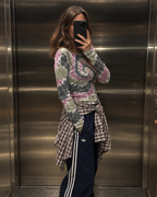 Jane long sleeve ribbed organic Tie Dye T-Shirt