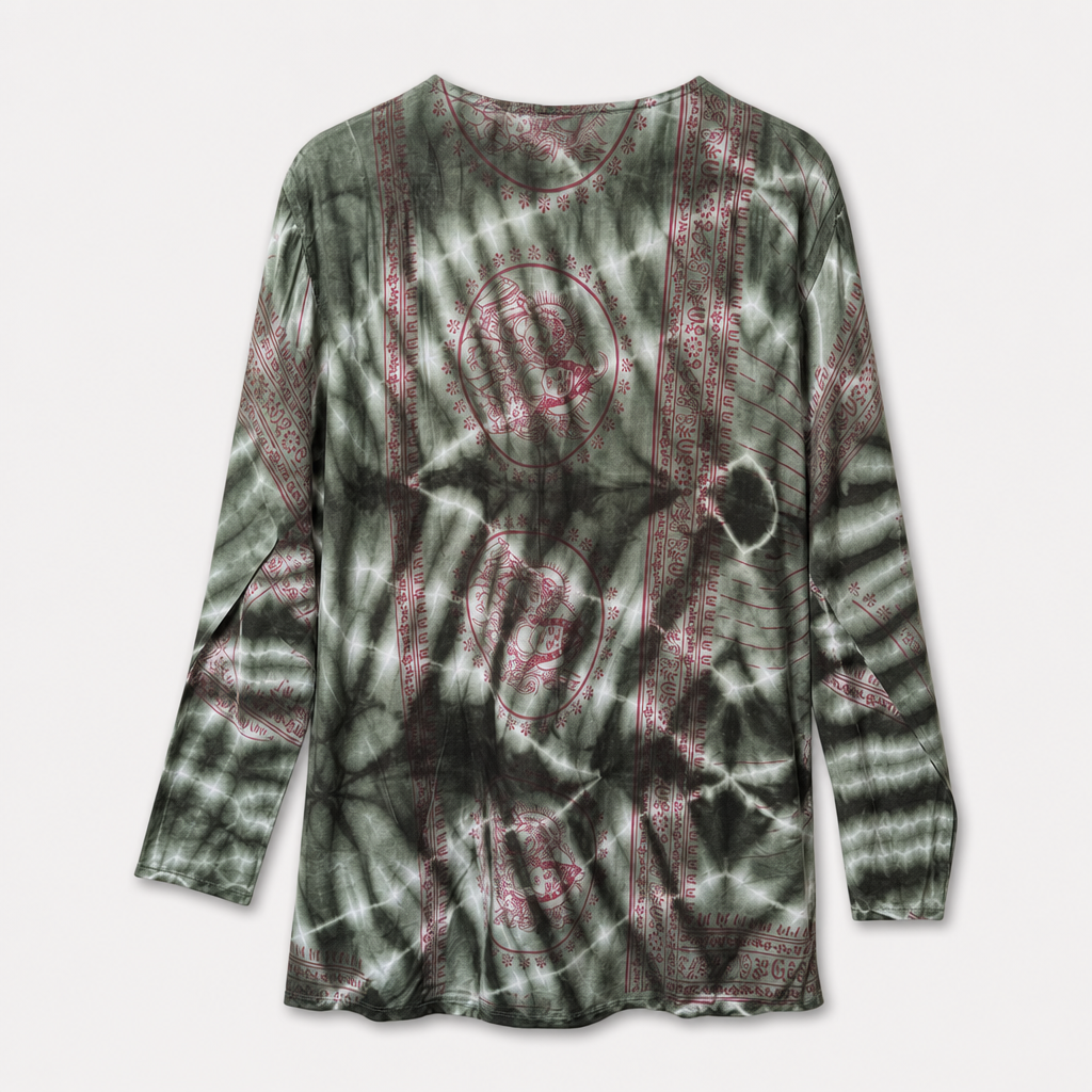 Om Tie Dye Summer Blouse Handmade