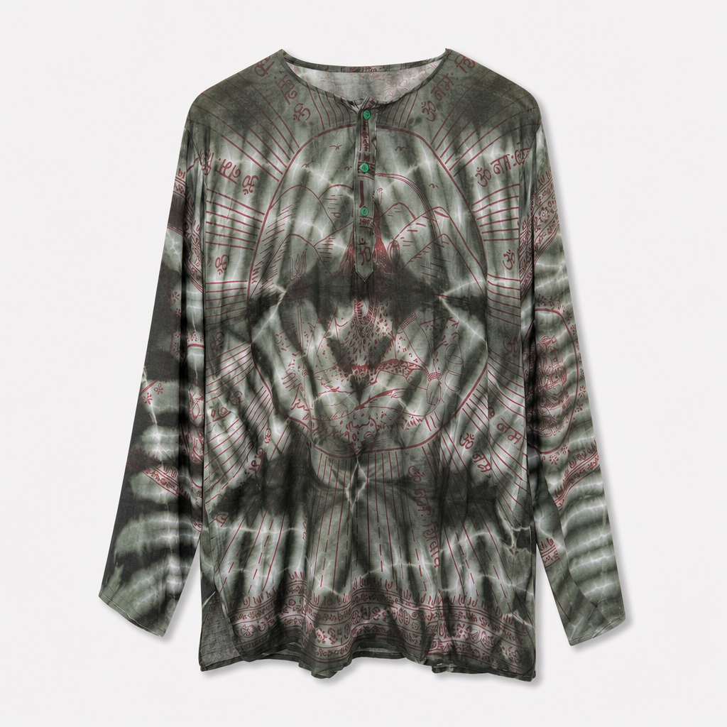 Om Tie Dye Summer Blouse Handmade