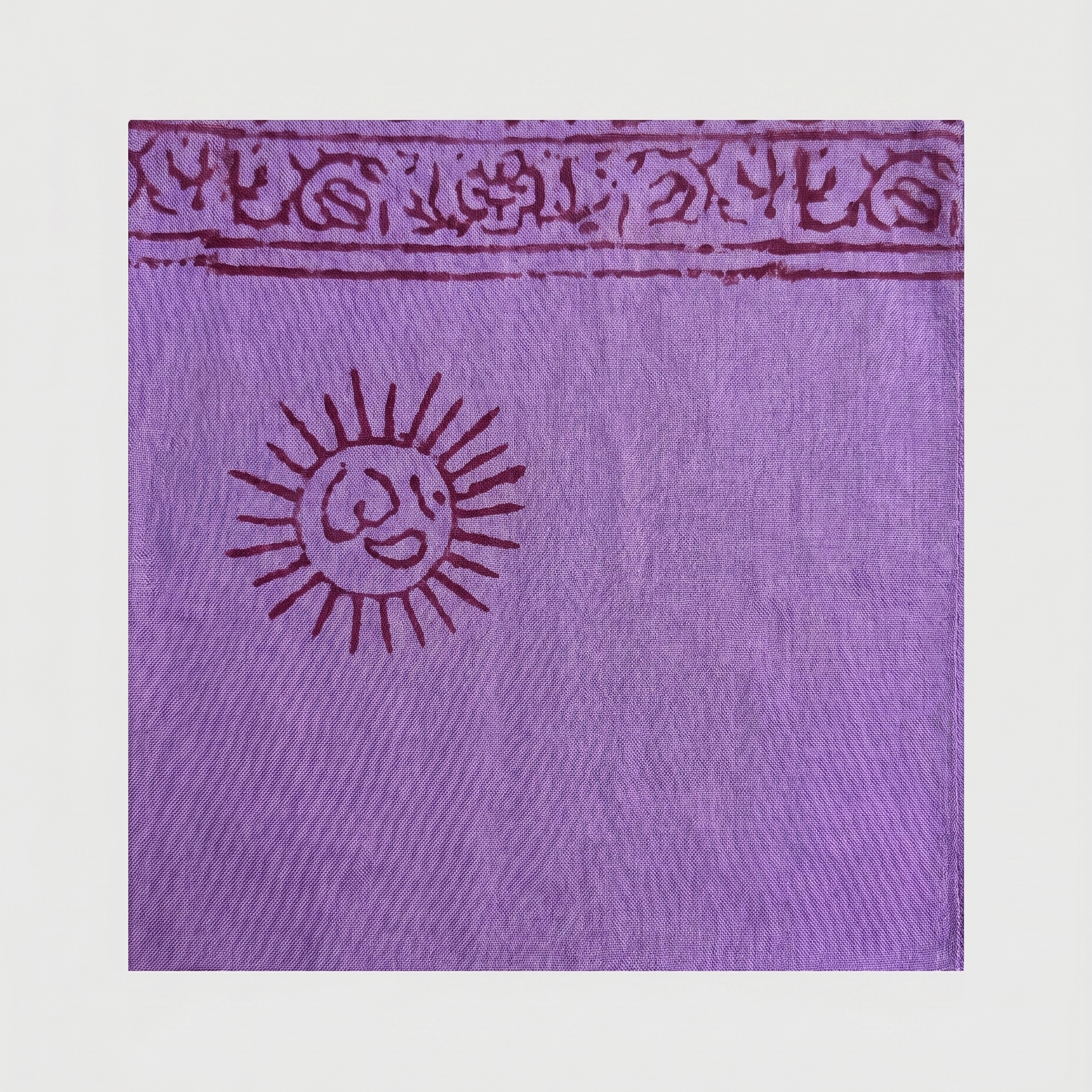 Om Cotton Sarong - Light Purple