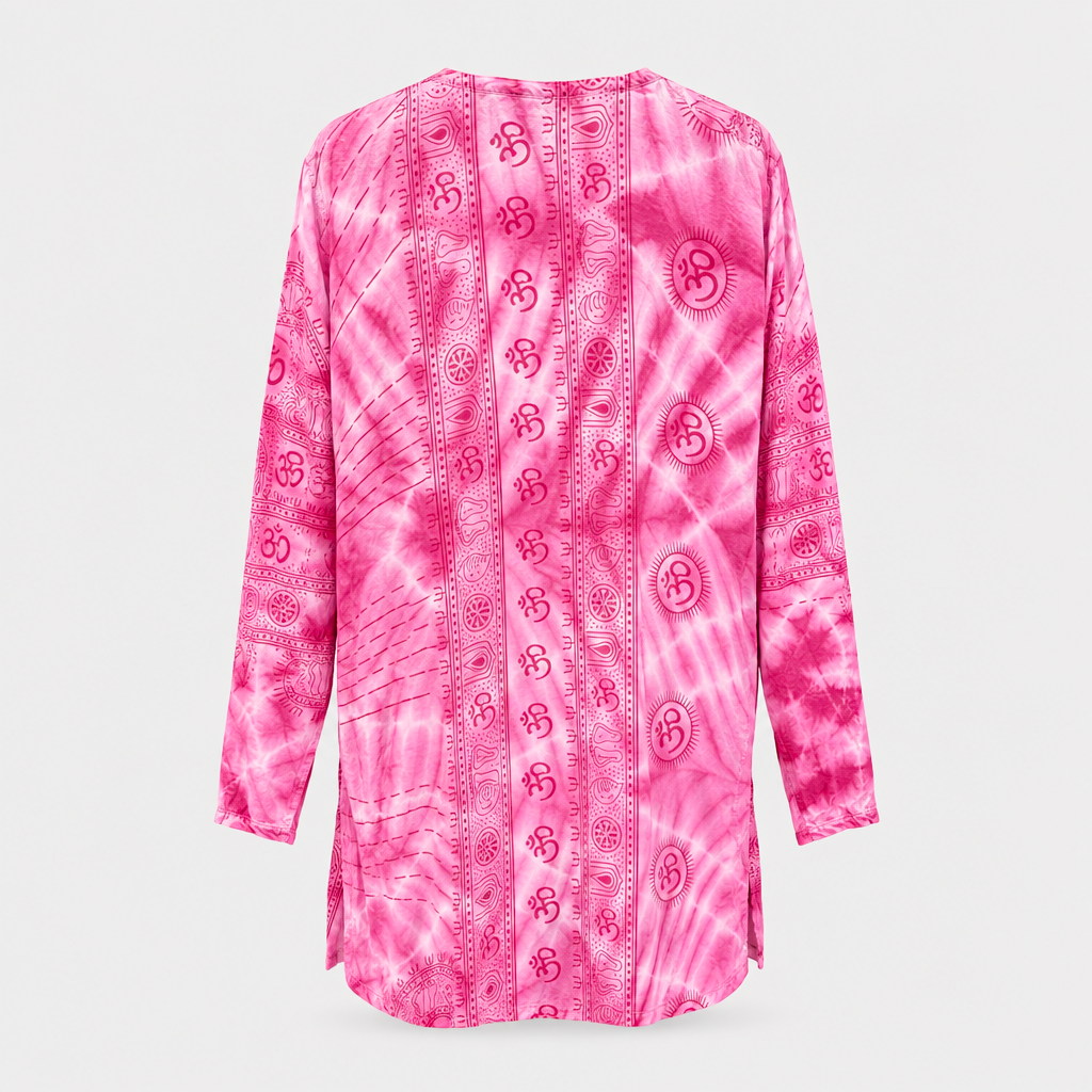 Om Tie Dye Summer Blouse Handmade