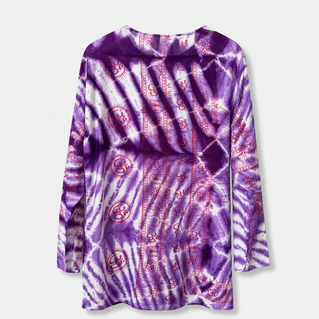Om Tie Dye Summer Blouse Handmade