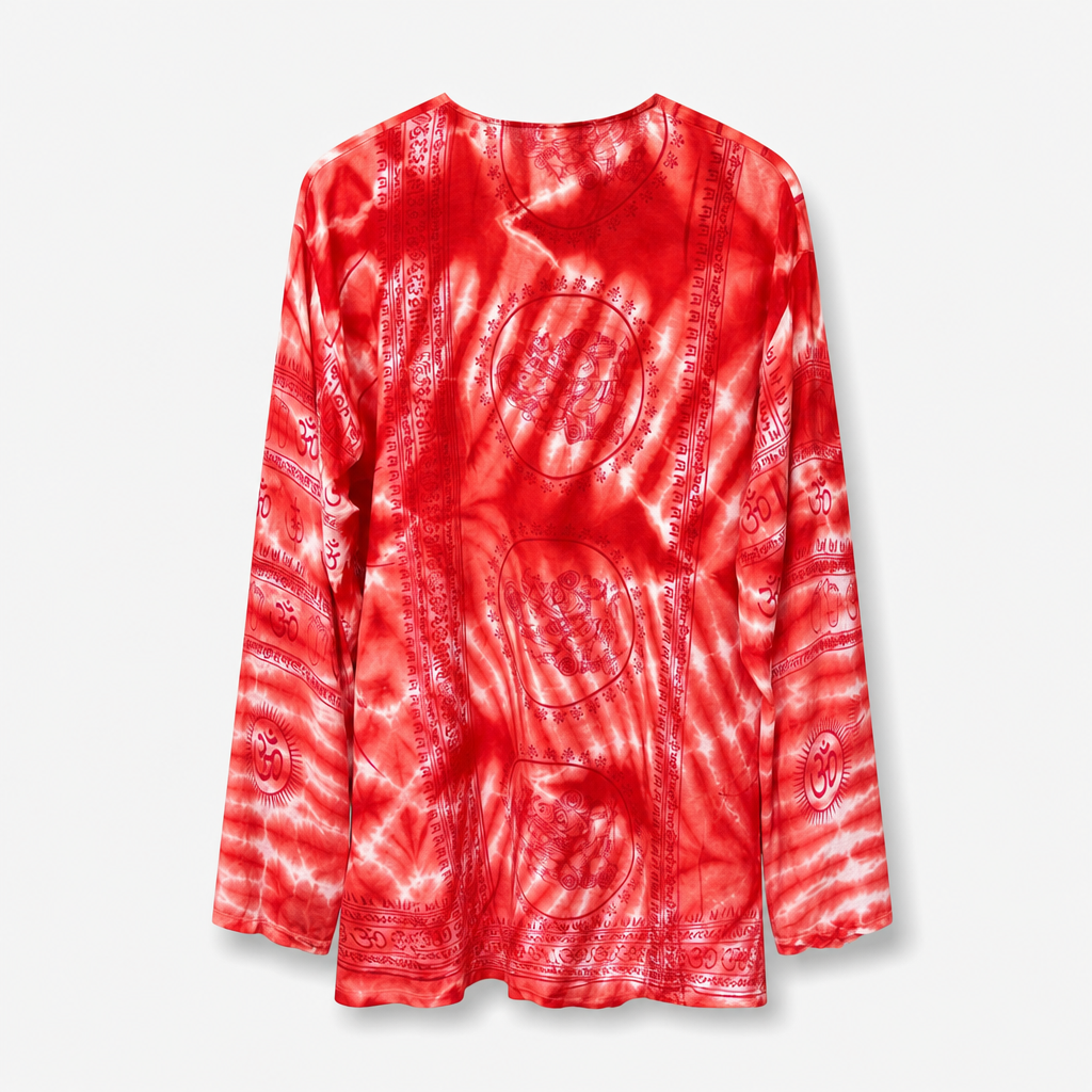 Om Tie Dye Summer Blouse Handmade
