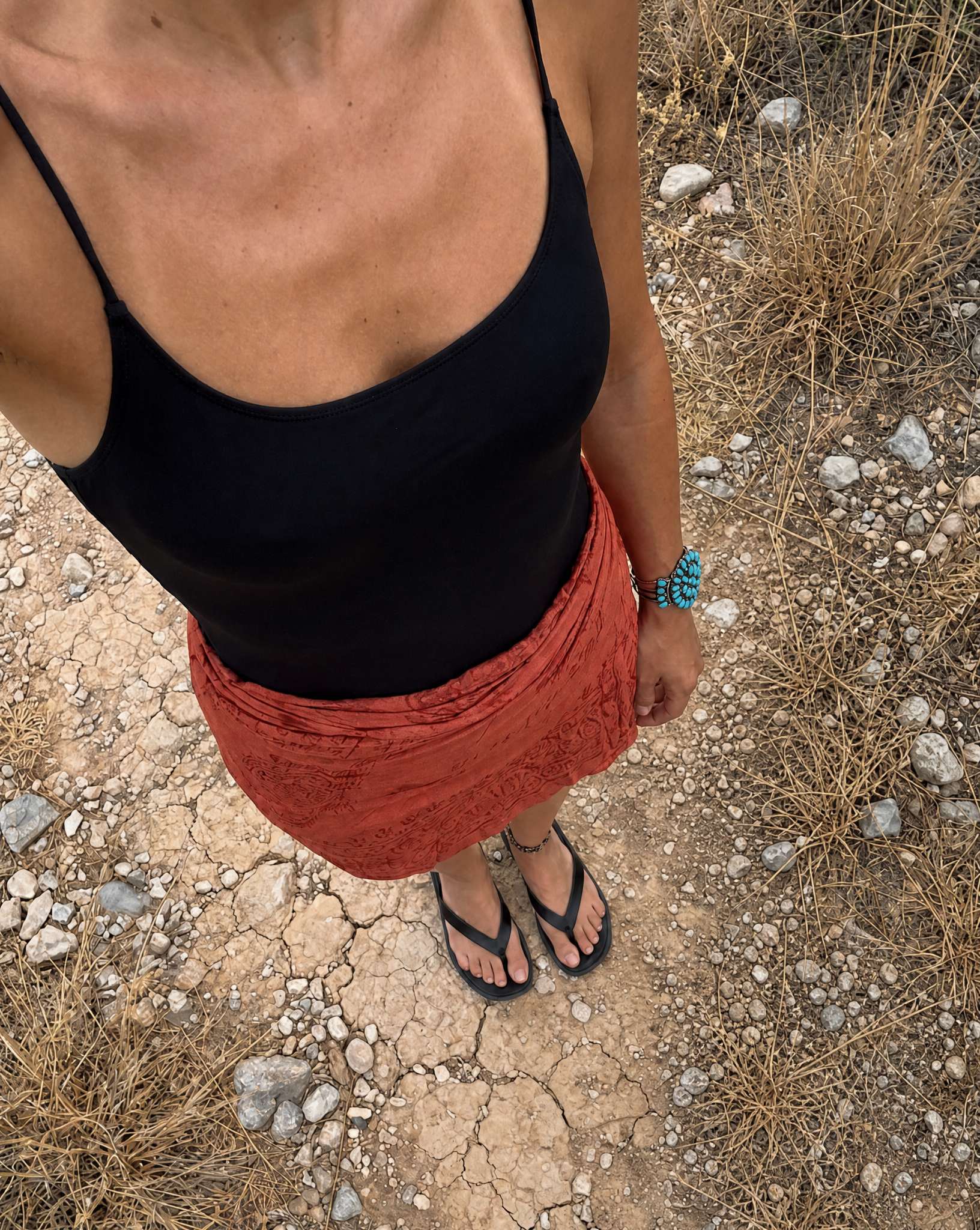 Om Sarong - Dark Terracotta