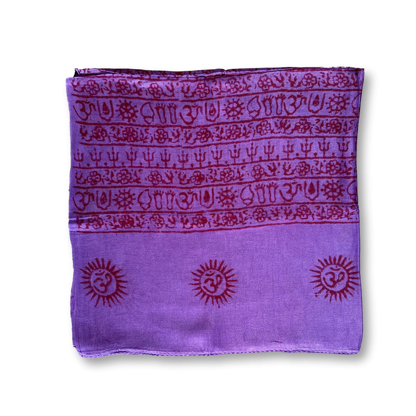 Om Cotton Sarong - Purple