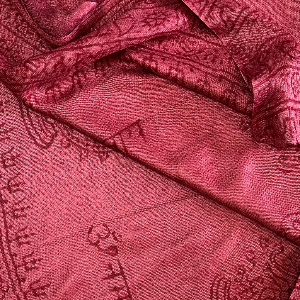 Om Cotton Sarong - Dark Terracotta