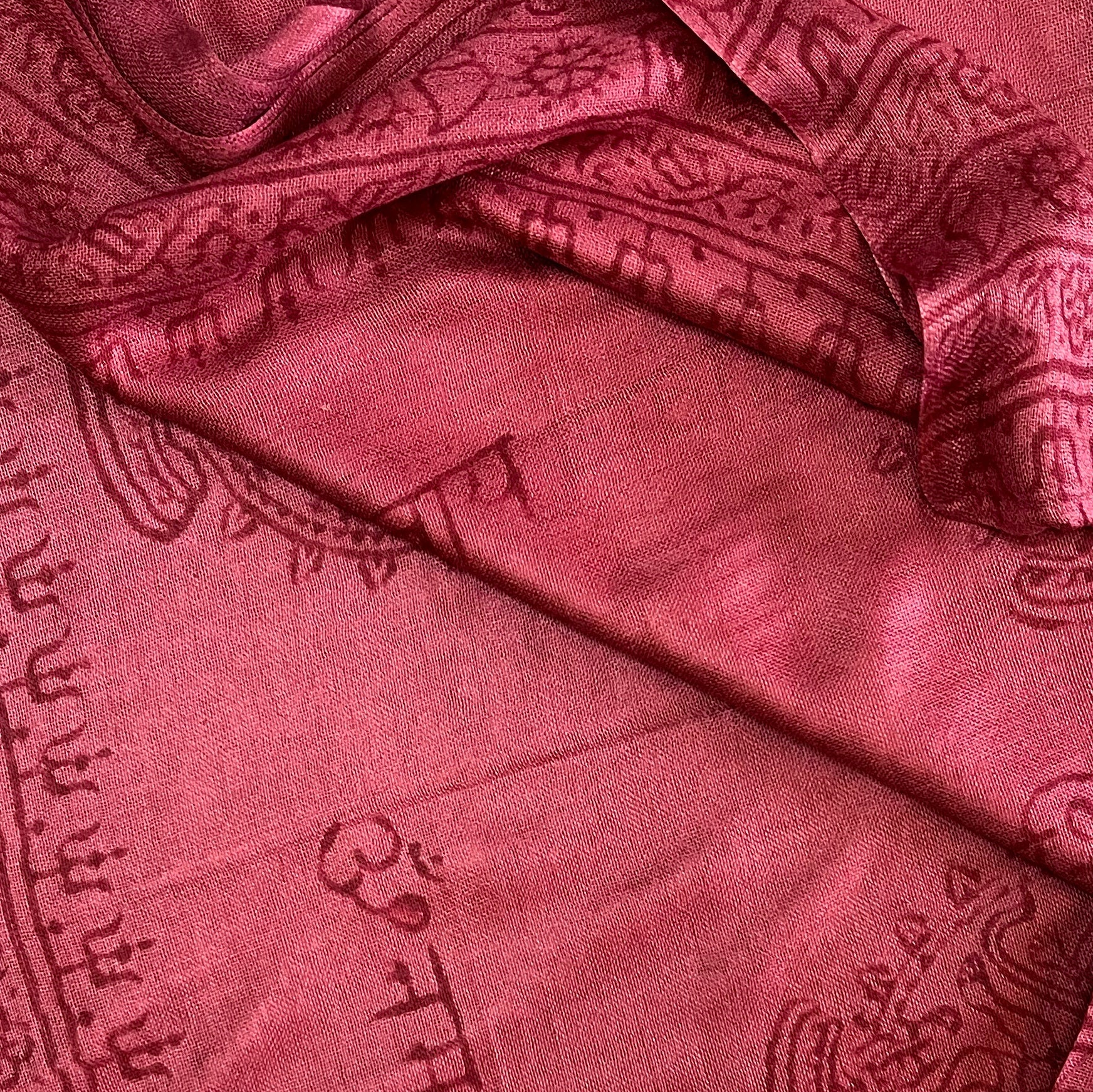 Om Cotton Sarong - Dark Terracotta