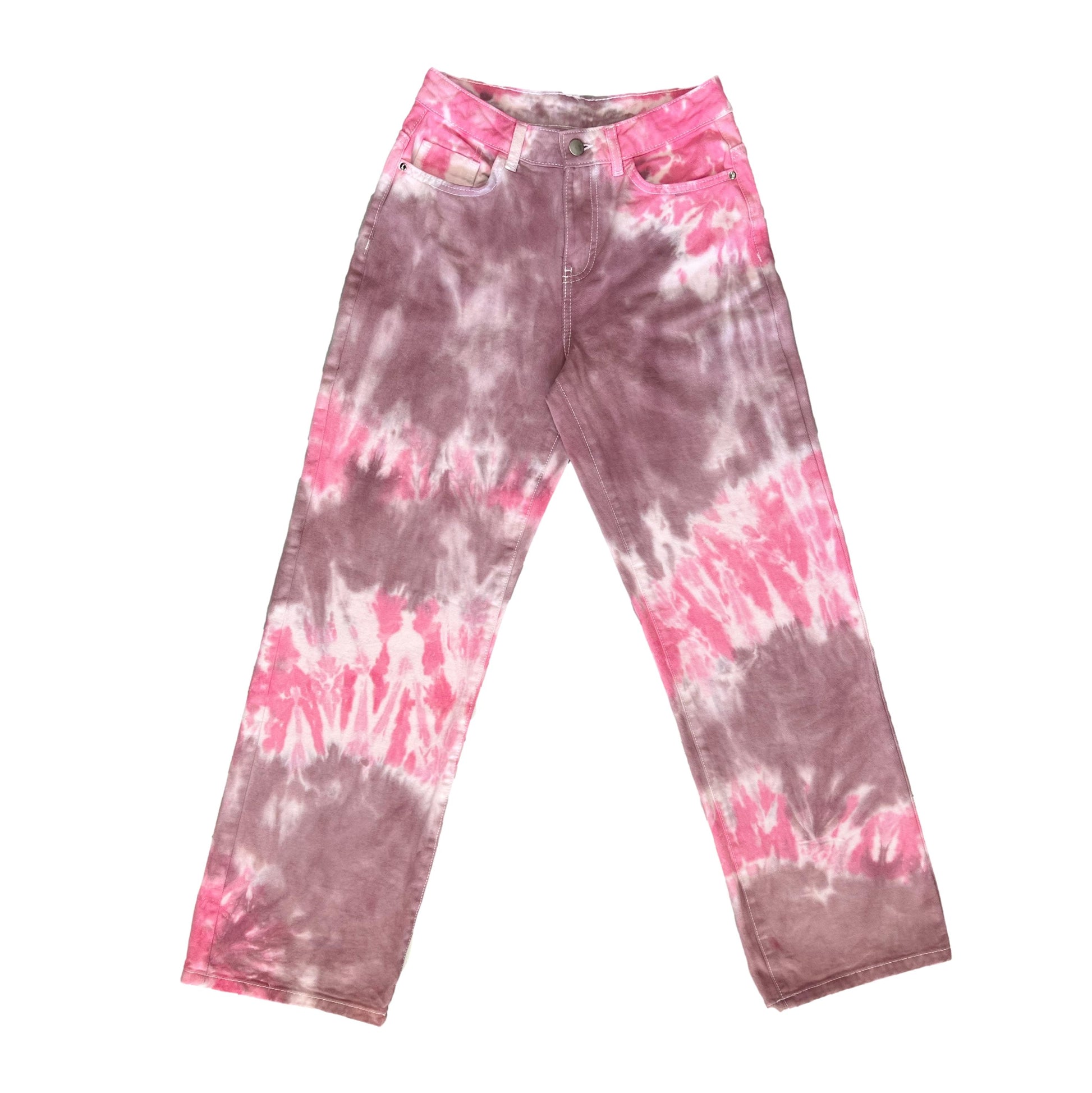 Tie Dye Jeans Red