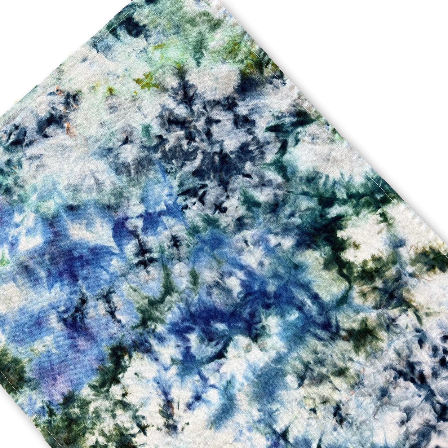 Tie Dye Table Runner Blue