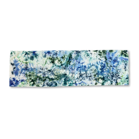 Tie Dye Table Runner Blue