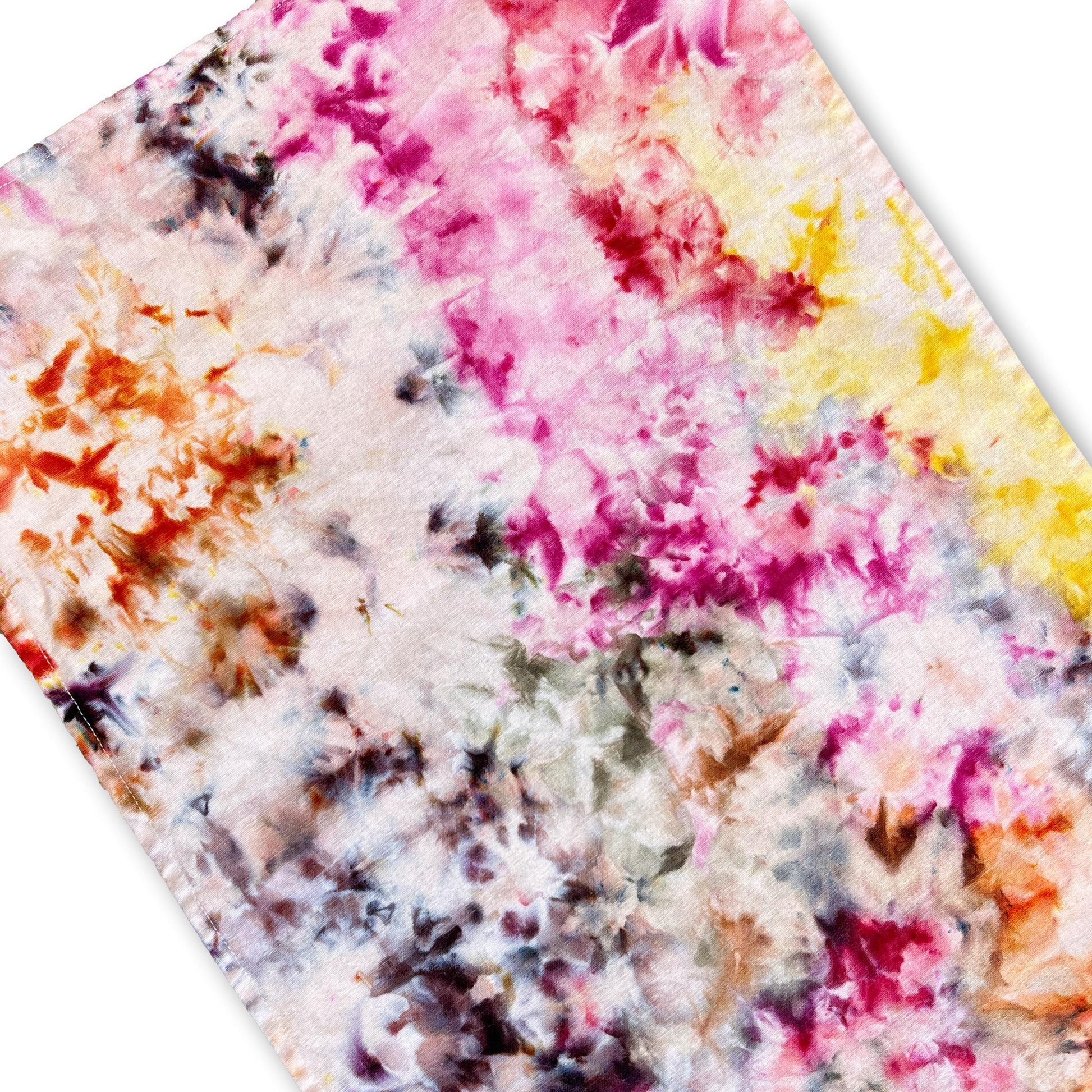 Tie Dye Table Runner Plum