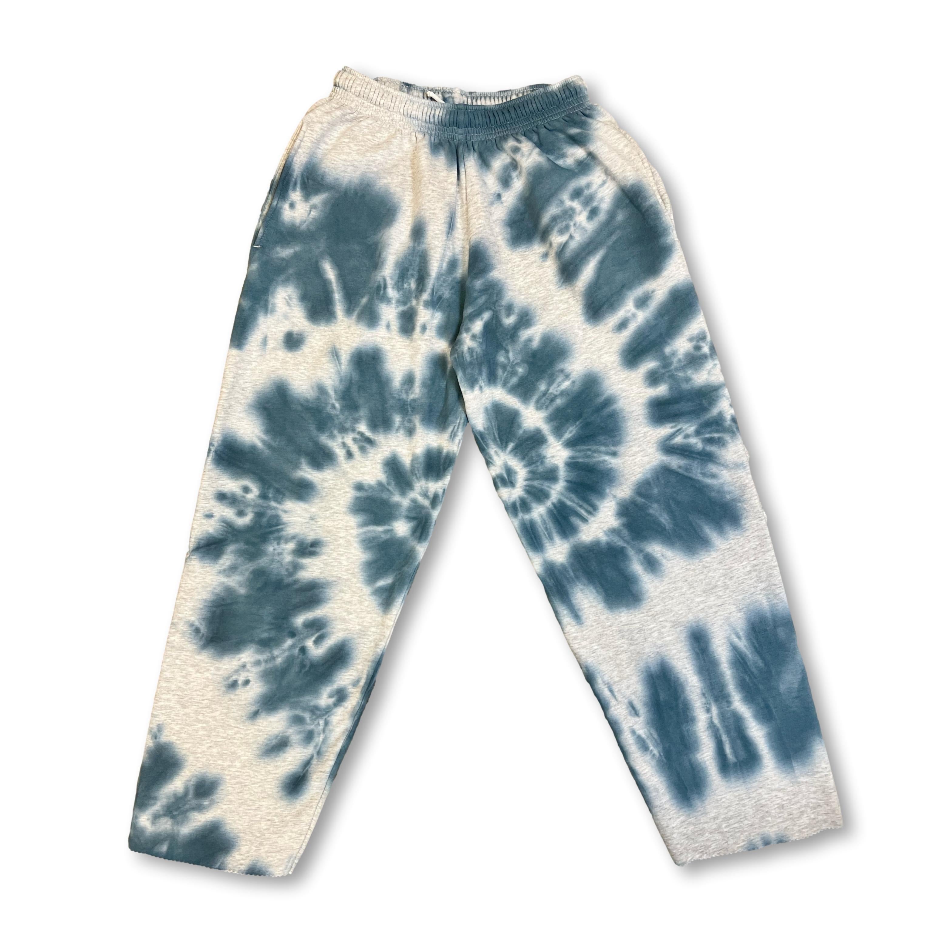 Shiny Tie-Dye Drawstring Waist Joggers with Pockets